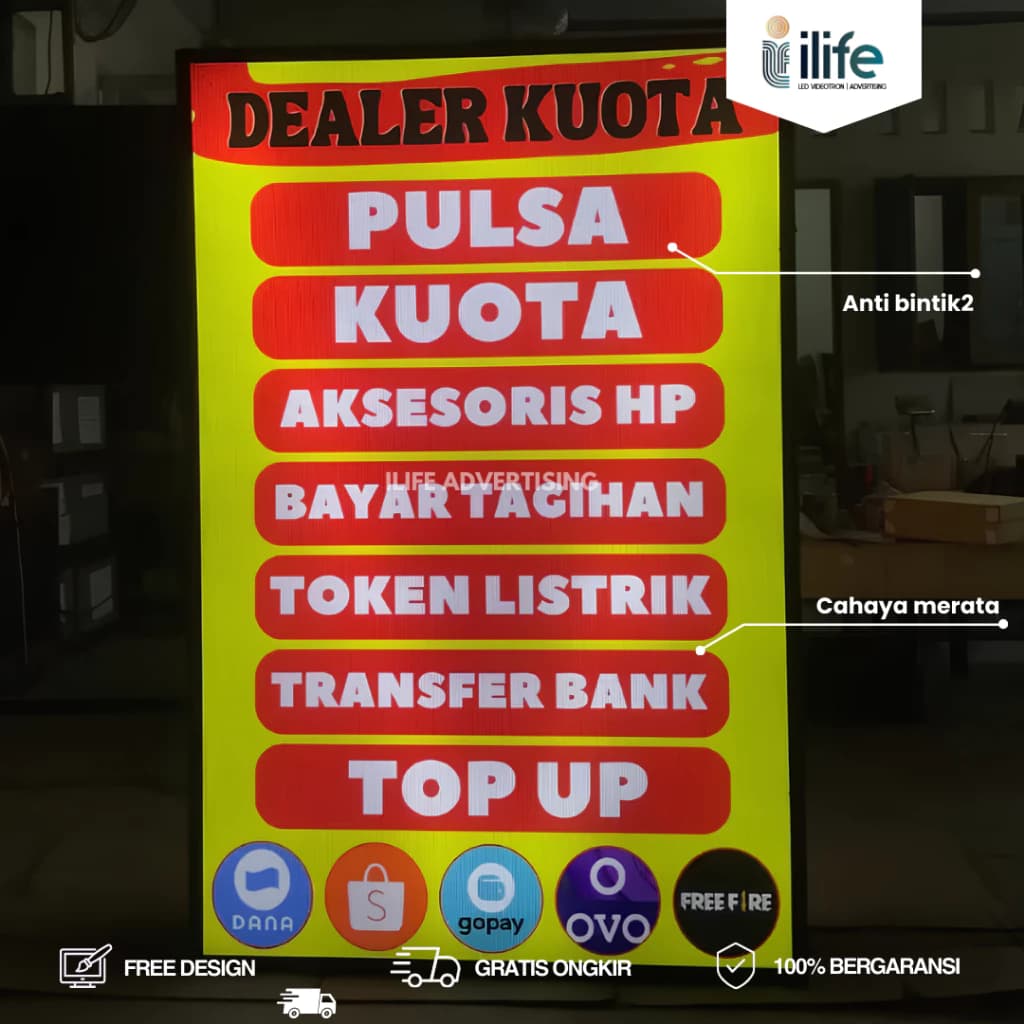 Neon Box Backlite Flexy Banner Custom - Sisi Samping ACP thumbnail 5