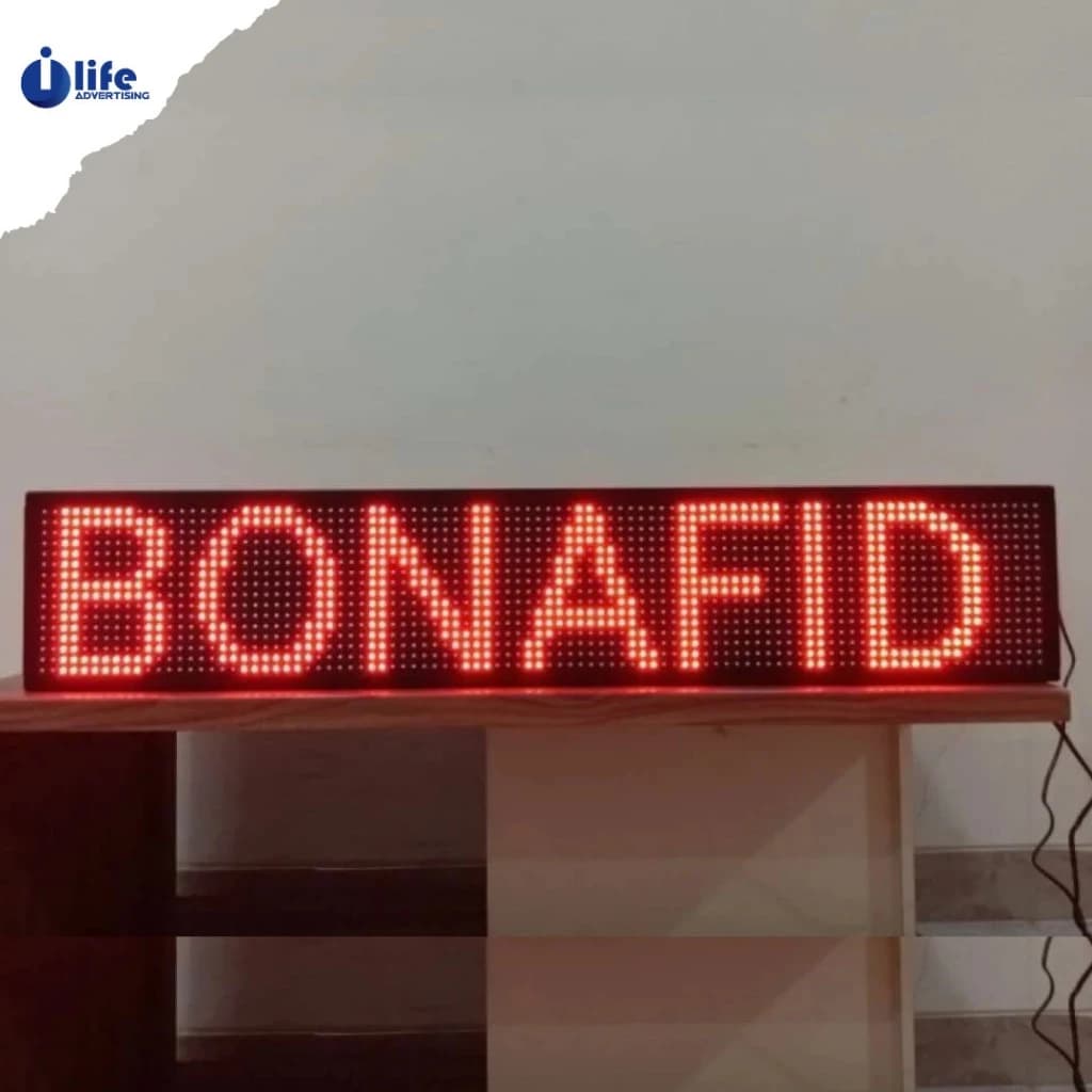 Huruf Berjalan LED / Running Text Custom (Satu Sisi &amp; Full Color) thumbnail 3