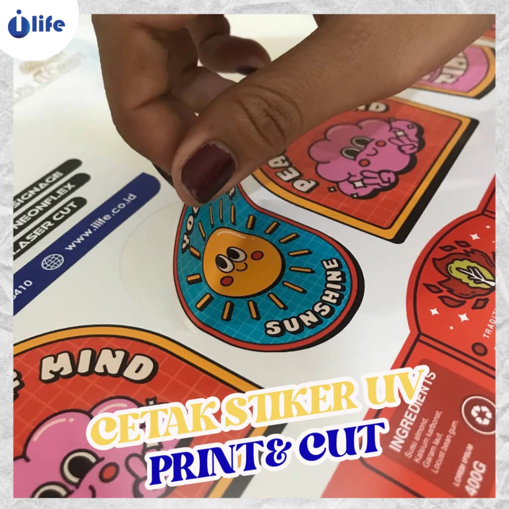 Sticker hasil print ritrama